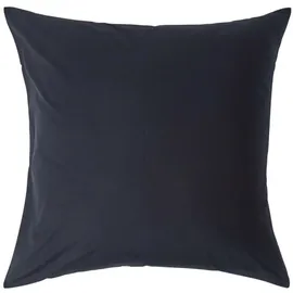 Homescapes Kissenbezug Perkal 80 x 80 cm Schwarz