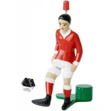 Tipp-Kick Tischfußballspiel Star Kicker Rot weiss Figur Spieler mit Ball Tip Kick Innenrist Schuß Tip Kick Spielfigur rot