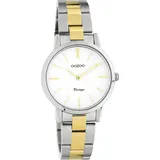 Oozoo Damen Armbanduhr Ultra Slim Edelstahl silber gold D2UOC20112 - Silber