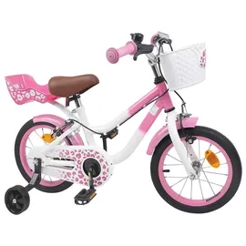 vidaXL Kinderfahrrad Mit Stützrädern 16 Zoll rosa