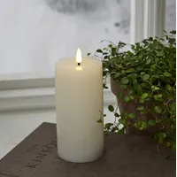 Star Trading Flamme Flow LED-Kerze 18 cm weiß