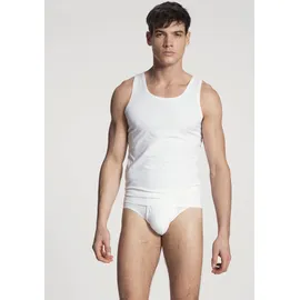 CALIDA Cotton Code Unterhemd, Ärmellos, Rundhals, für Herren weiß Baumwolle unifarben, weiß, NOS