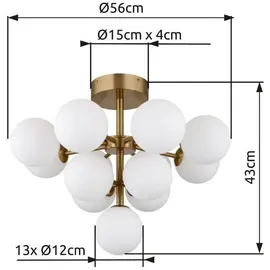 GLOBO Grappy 13x G9 rund goldfarben matt