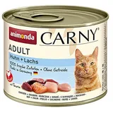 animonda Carny Adult Katzenfutter, Nassfutter für ausgewachsene Katzen, Huhn + Lachs, 6 x 200 g