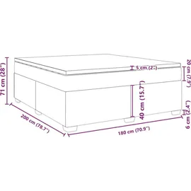vidaXL Boxspringbett Matratze Cappuccino-Braun 180x200 cm Kunstleder