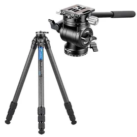 leofoto LS-225CEX Carbon-Dreibeinstativ + BV-1R Videokopf