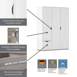 Rauch Drehtürenschrank Narai 140 x 194 x 53 cm Braun/Weiß