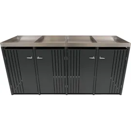 MCW Mülltonnenverkleidung O67 125 x 260 x 84 cm anthrazit
