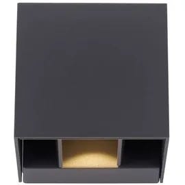 Selltec Außenleuchte Metall 10x10 cm inkl. LED warmweiß anthrazit