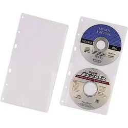 Durable 2fach CD Hülle 2 CDs/DVDs/Blu-rays  Transparent 5 St.  520319