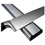Messer Magnetleiste/Magnet Messerhalter Messerleiste Professional extra stark, Aluminium - 35/50cm - An der Magnetleiste haften die Meisterwerke der Schmiedekunst sicher und griffbereit, Länge:350 mm
