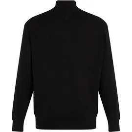 Tommy Hilfiger Big & Tall Cardigan "BT-PIMA ORG CTN CASHMERE ZTHRU-B", Herren, Gr. XXL, schwarz, Strick, Obermaterial: 95% Baumwolle, 5% Kaschmir, TOMMY HILFIGER BIG & TALL, regular fit, Rippbündchen, Strickjacken