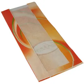Papstar 1000 Sichtstreifenbeutel 33 cm x 16 cm x 8,7 cm weiss "Fresh & Tasty" | Schrumpffolie (1000 Stück)