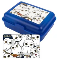 HARRY POTTER Brotdose - Hedwig - mit Trennwand Blau,