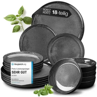 Moritz & Moritz Tafelservice Anthrazit 18-tlg.