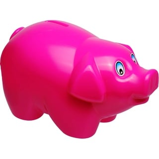 alles-meine.de GmbH 5 Stück große XL - Spardosen - Schwein - rosa/pink - 19 cm groß - stabile Sparbüchsen aus Kunststoff/Plastik - Sparschwein - Glücksbringer - für Kinder ..