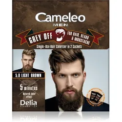 Delia Cosmetics Cameleo Men Einwegfarbe zum sofortigen Kaschieren grauer Haare Farbton 5.0 Light Brown 2x15 ml