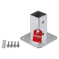 SOTech Pfostenträger Bodenanker 50 x 50 mm Silber/Stahl