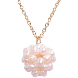 Kette mit Anhänger »Schmuck Geschenk Perlen«, Made in Germany - mit Naturperle, 69945246-0 gelbgoldfarben-weiß