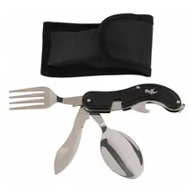 Max Fuchs Taschenmesserbesteck 4 in 1 Schwarz