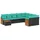 vidaXL Gartensofa-Set 10-tlg. schwarz