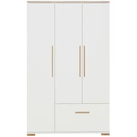 Paidi Kleiderschrank Enie 123,5 x 200,4 x 55,6 cm Eiche massiv weiß