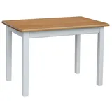Esstisch Küchentisch Speisetisch Tisch Kiefer Weiss Farbe Alder - 80 x 80 cm
