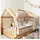 lilimaus Hausbett Himmel mit Gold Applikation [in 12 Farben] Betthimmel Hausbett aus 100% Baumwolle Musselin - Stoffhimmel für Hausbett Deko Mädchen & Jungen - Himmel für Hausbett Kinderbett Vorhang
