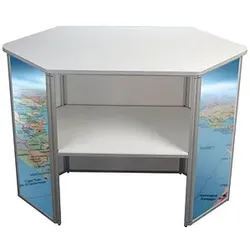 update displays Messetheke gerade, weiß 122,5 x 55,0 x 93,0 cm