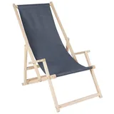 MuCoLa Strandstuhl mit Armlehne 51,5 x 98,5 x 101,5 cm anthrazit