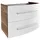 Fackelmann Waschbeckenunterschrank Verona 79,4 x 57,5 x 45,5 cm Weiß Hochglanz/Nussbaum