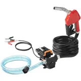 Vevor SKYSHALO Dieselpumpe, 12 V DC, 15 GPM, 1/4 PS, elektrisch und tragbar mit Auto-Stop-Düse, verlängerten Schläuchen für Kraftstoff, Diesel, Kerosin, und Methanol-Gemisch