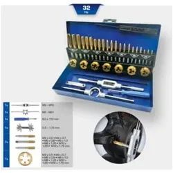 Brilliant Tools TiN Gewindeschneidwerkzeug-Satz, 32-tlg