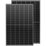 Solakon 450W PV Modul Full Black - Bifazial Glas-Glas N-Type Solarpanel f. Balkonkraftwerk & Dach 2 Stück