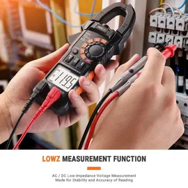 Tacklife Stromzangenmessgerät, 6000 Zähler Stromzangenmessgerät, mit NVC Auto Range Tests - CM06