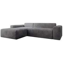 Juskys Sofa in L-Form Vals links Dunkelgrau