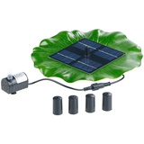 Royal Gardineer Schwimmender Solar-Teich-Springbrunnen mit Pumpe und 4 Düsen