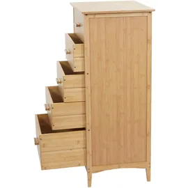 Mendler Bambus HWC-M24 Beistellschrank 100 x 50 x 40 cm Braun Bambus