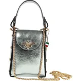 FLORENCE Umhängetasche Leder silbergrau metallic ca. 13cm | Gr.: onesize