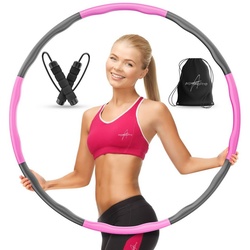 AthleticPro Hula-Hoop-Reifen AthleticPro Hula Hoop Reifen Erwachsene [0.75-1kg] – Steckbarer Reifen rosa