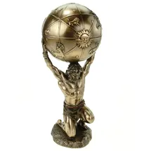 Veronese Design Atlas trägt die Welt auf s.Schultern bronziert Figur Skulptur Titan