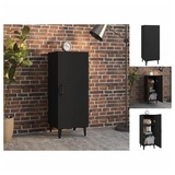 vidaXL Sideboard Schwarz 34,5x34x90 cm Holzwerkstoff