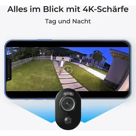 Reolink Hub1 mit 2 Argus Series B350 + Solar Panel 4K 8MP Akku Kamerasystem WLAN Outdoor, Überwachungskamera