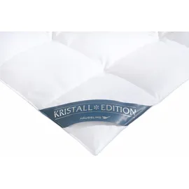 Haeussling Daunenbettdecke + Kopfkissen "Kristall Edition", weiß, B/L: 155cm x 220cm Anzahl Teile 1, B/L: 80cm x 80cm Anzahl Teile 1, Bezug: Baumwolle Füllung: Entendaune/-feder, normal, Bettdecken Bezug: 100% Baumwolle. Kopfkissen Bezug: 100% Baumwolle.