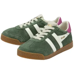 Gola Sneaker Elan 2025 (Wildleder,Schnürverschluss) immergrün/offweiss/fuchsiapink Kinder