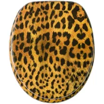Sanilo WC-Sitz Leopardenfell, mit Absenkautomatik Hochwertiger und Stabiler Toilettendeckel aus Holz