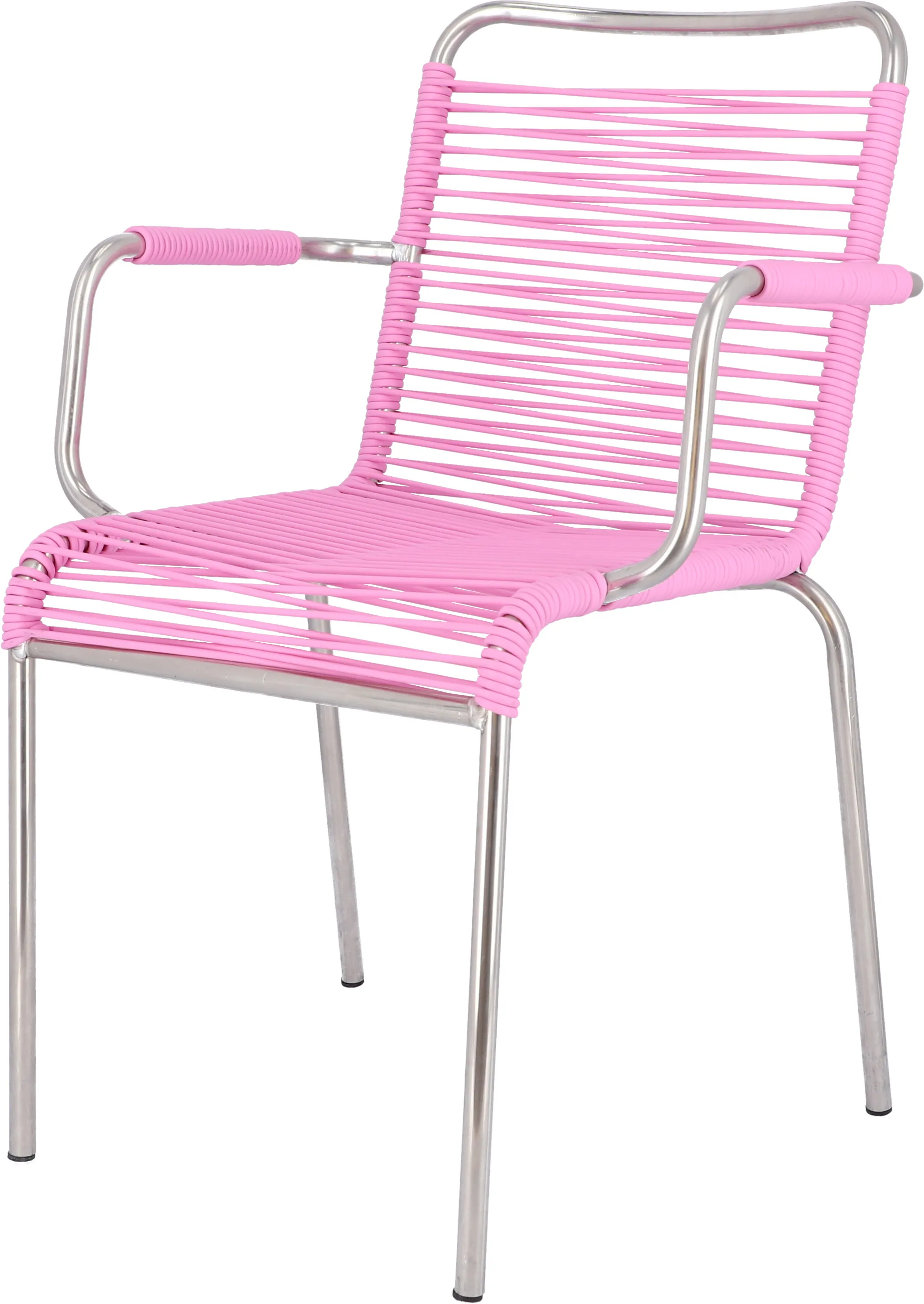 Jan Kurtz Mya Spaghetti Stapelsessel Aluminium/PVC-Band - Silber