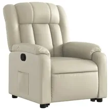 vidaXL Relaxsessel mit Aufstehhilfe Kunstleder 92 x 98 x 0 cm Creme