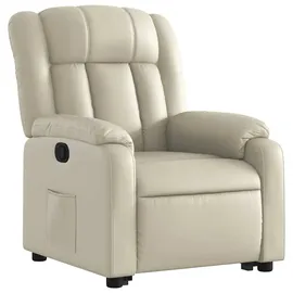vidaXL Relaxsessel mit Aufstehhilfe Kunstleder 92 x 98 x 0 cm Creme
