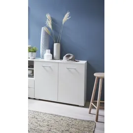 Priess Hochkommode Lindau 82 x 71 x 38 cm Braun / Weiß
